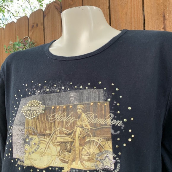 Harley Davidson rhinestones womens top size XL. - Picture 2 of 7